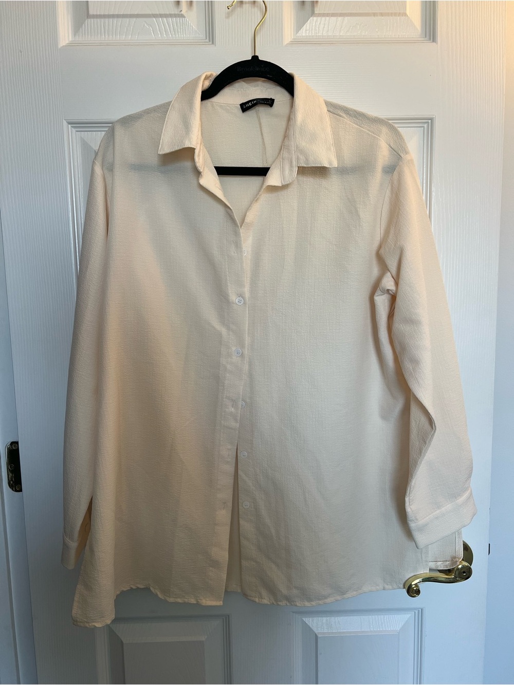 Cream Button Up & Flowy Pant Set - Picture 2 of 4